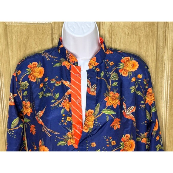 VASTRAMAY Kurta Blue Multi Colored Bird Floral Size 36 - Picture 3 of 8